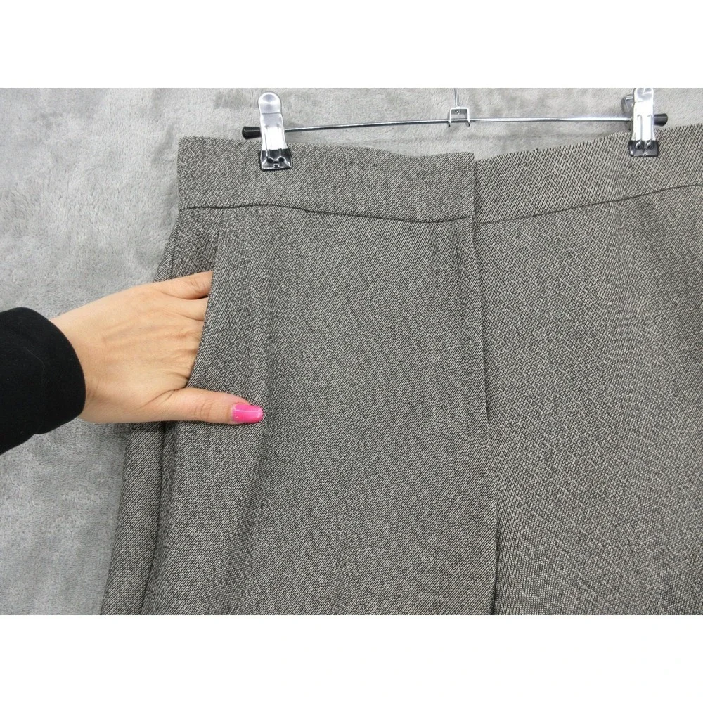 Ann Taylor Pants Womens 8 Wide Leg Office‎ Career Gaucho High Waist Trouser Gray